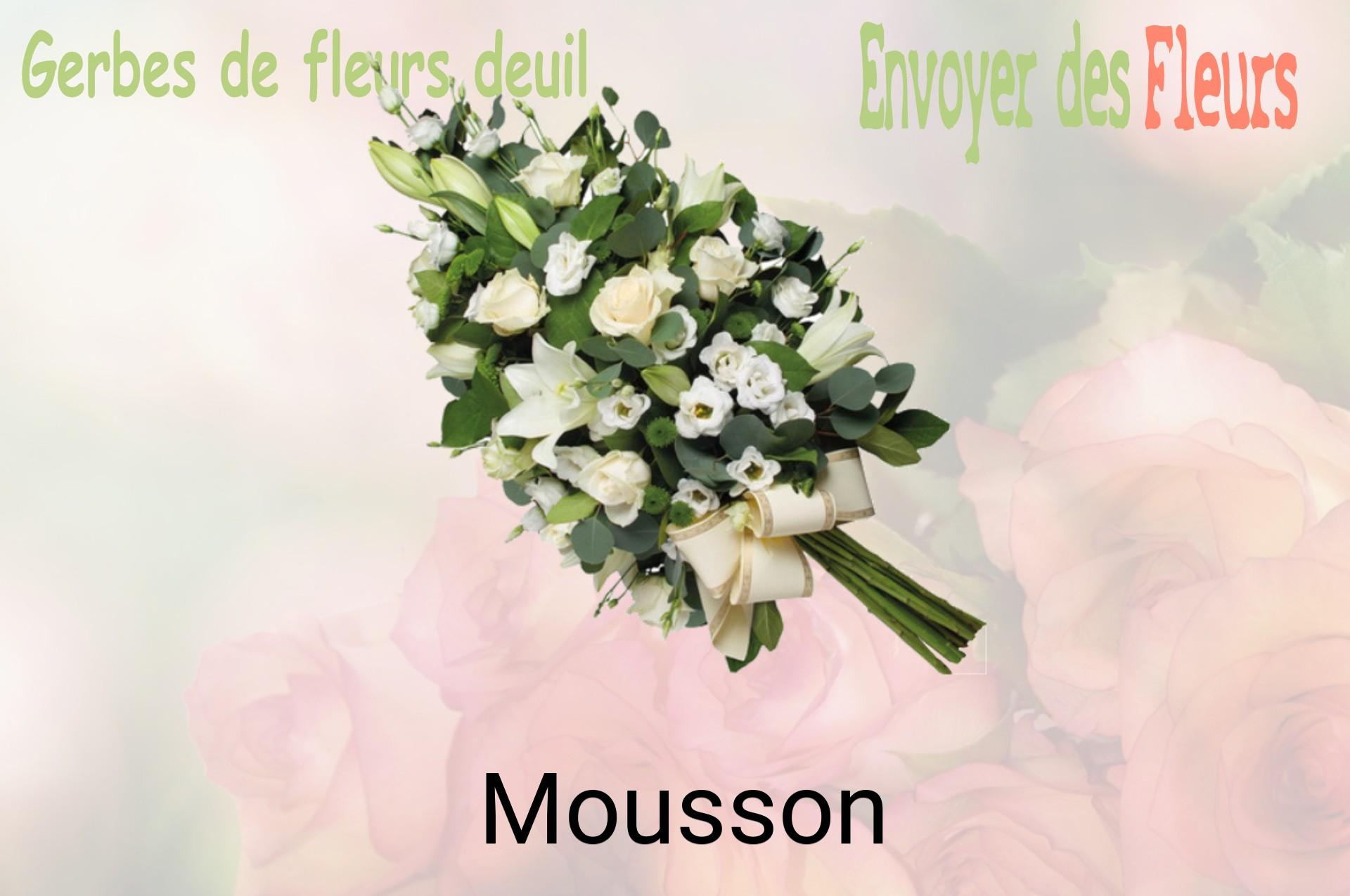 Gerbe de fleurs de deuil livrée à Mousson